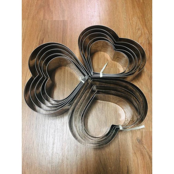Khuôn ring tim 12cm, 14cm, 16cm, 18cm, 20cm, 22cm