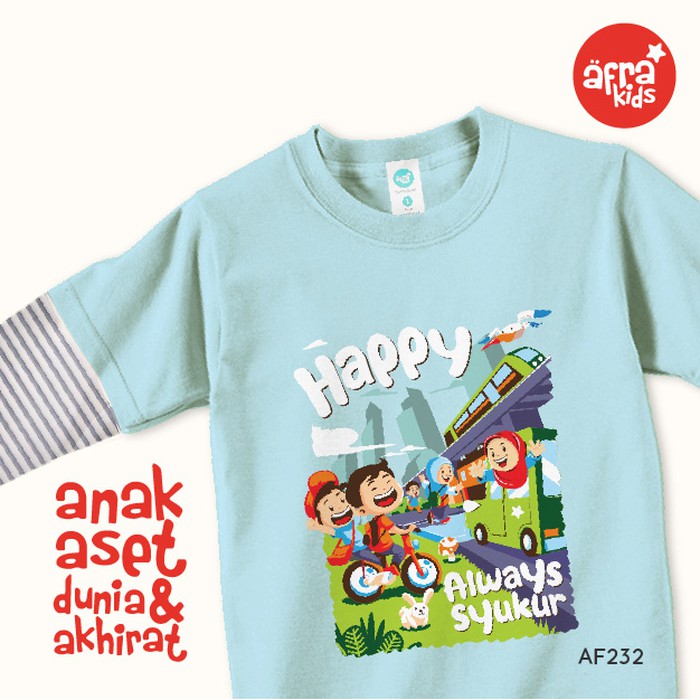 Áo Thun Tay Dài In Chữ Happy Always Syukur - Af232