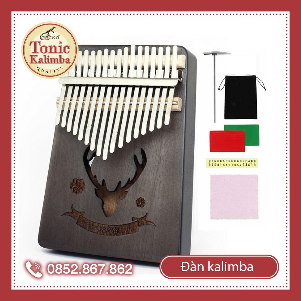 Đàn kalimba Tonic 17 phím gỗ đen huyền bí -KRUS-IN-BLACK-M17 giá siêu sốc