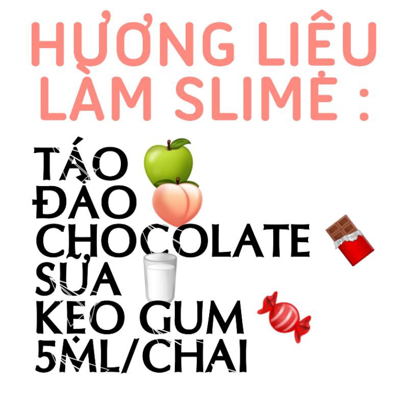 Hương liệu làm slime (5ml/chai)