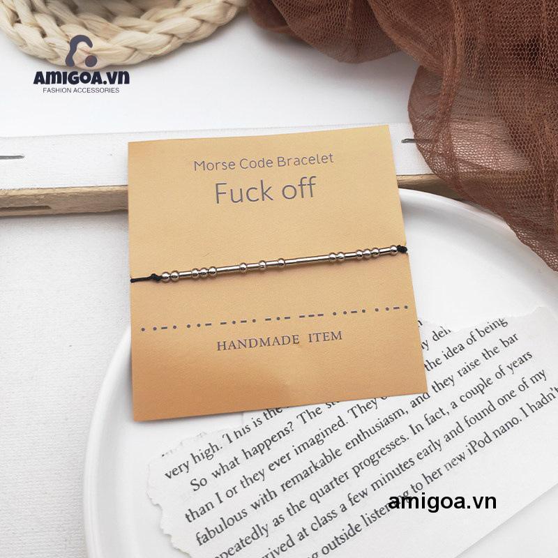 ✨✨Vòng Tay Dây Bện Thiết Kế Phong Cách Mã Morse Dành Cho Cặp Đôi