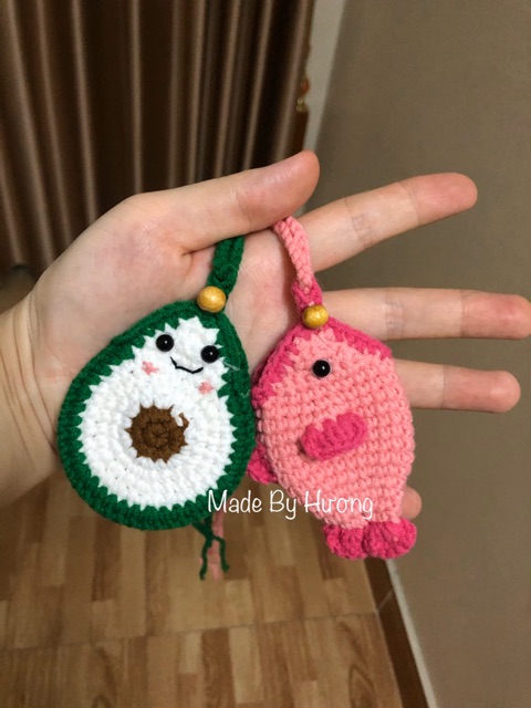 Túi đựng tỏi tránh vía made by hươg cho bé bằng len có hạt dâu tằm