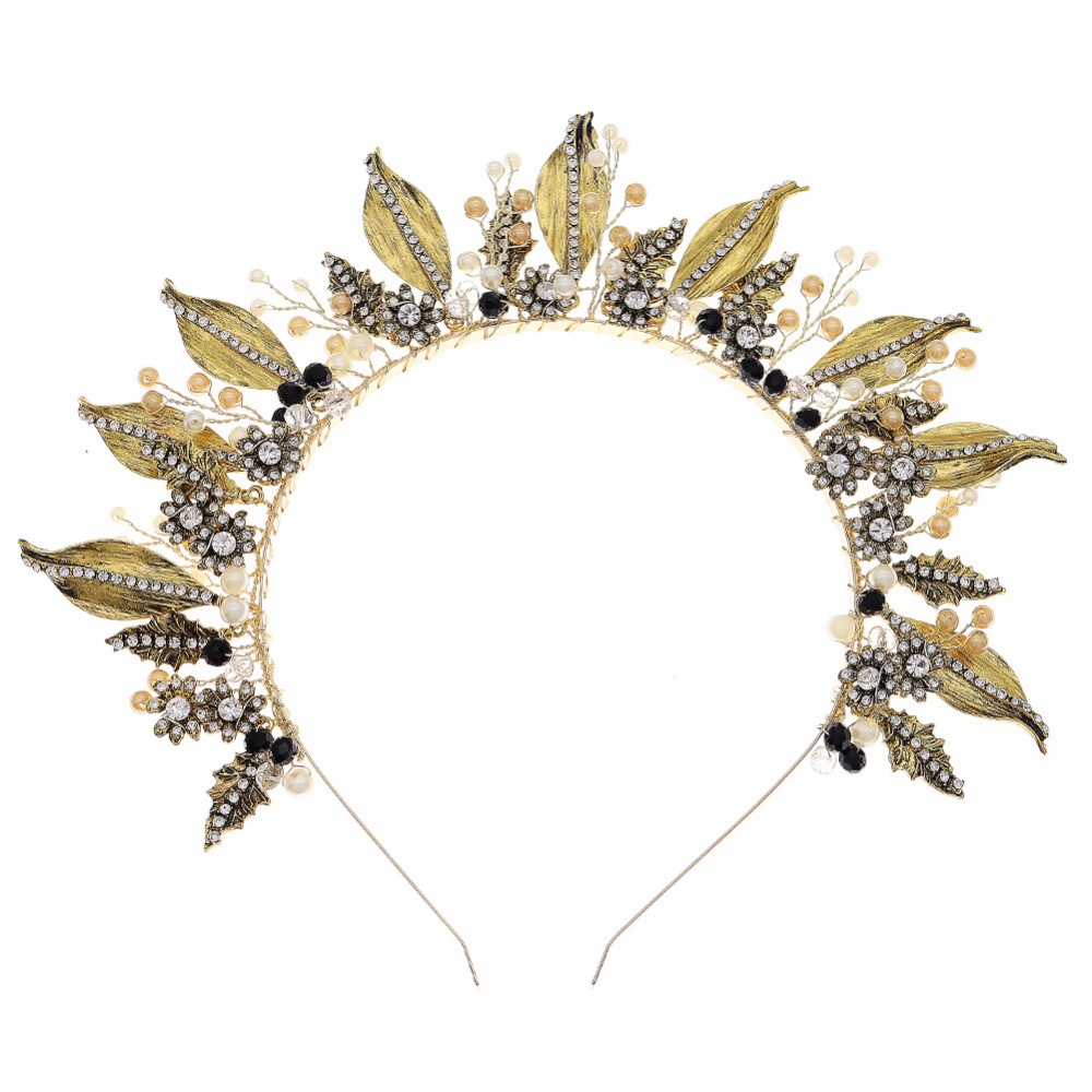 Cài Tóc Hình Vương Miện Đính Đá Phong Cách Baroque Thời Trang