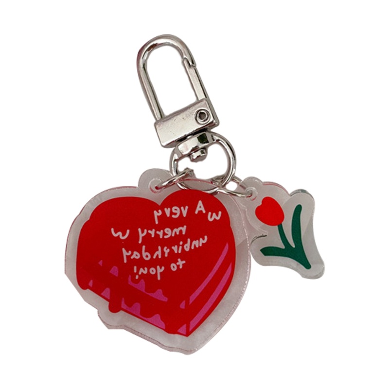 Móc Khóa Hình Trái Tim / Hoa / Cherry Dễ Thương Dùng Trang Trí Túi Xách / Móc Khóa