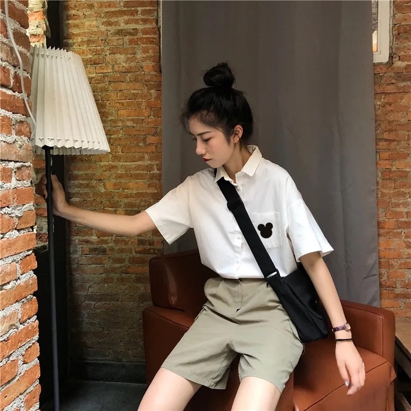 NRVP Áo Sơ Mi Dáng Rộng Thời Trang Hàn Quốc 2022 Dành Cho Nữ