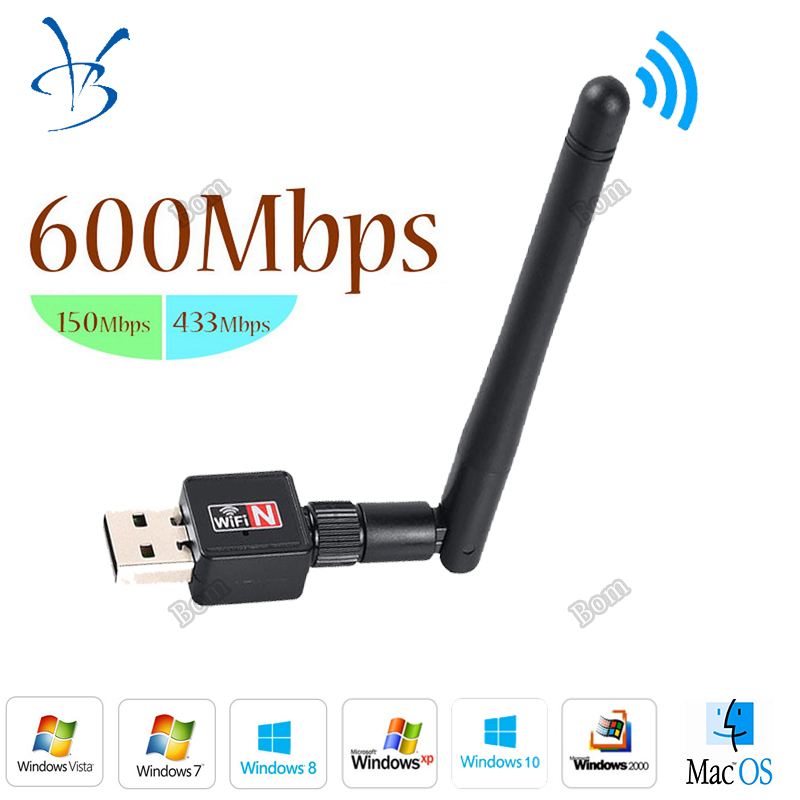 Bộ Đầu Chuyển đổi Usb Wifi Cho Pc Không Dây 600mbps Kèm ăng Ten Không Dây Cho Máy Tính để Bàn