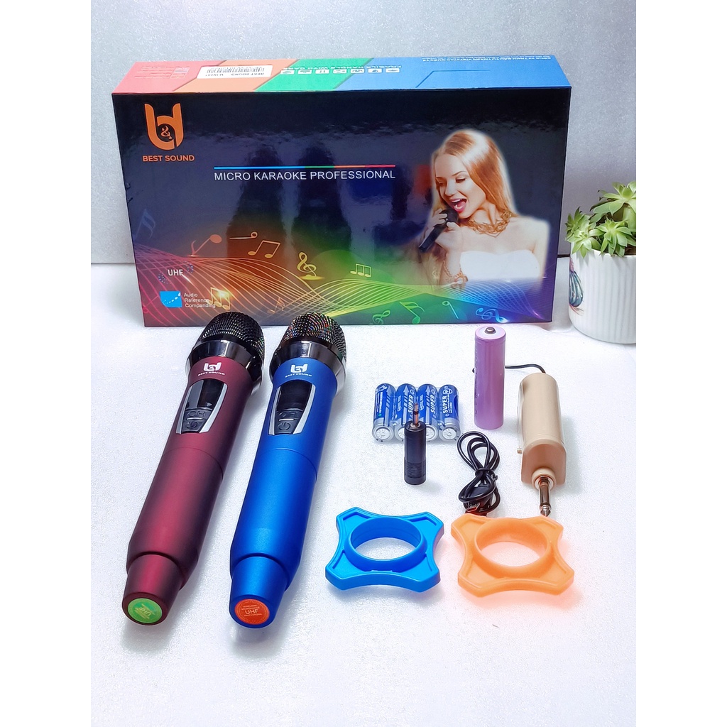 Micro Không Dây BD W301 Tiện Dụng Gọn Nhẹ ,Chất Âm Mượt Mà, Chuyên Karaoke Gia Đình , Loa Kéo, Loa Bluetooth, Du Lịch