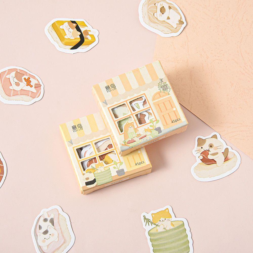 Hộp 1 / 45 Miếng Dán Hình Ngôi Nhà Dùng Trang Trí Sổ Tay