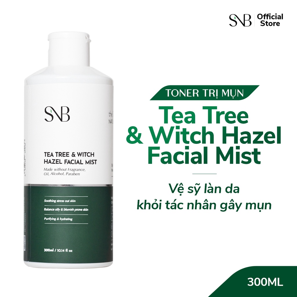 Toner Giảm Mụn - SNB Tea Tree &amp; Wich Hazel Facial Mist 30ml