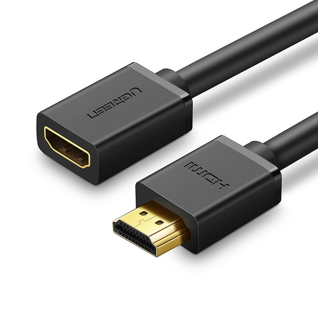 Dây nối dài HDMI 1.4 thuần đồng 19+1 Dài 1M UGREEN HD107 10141 -  Bảo hành chính hãng 18 tháng