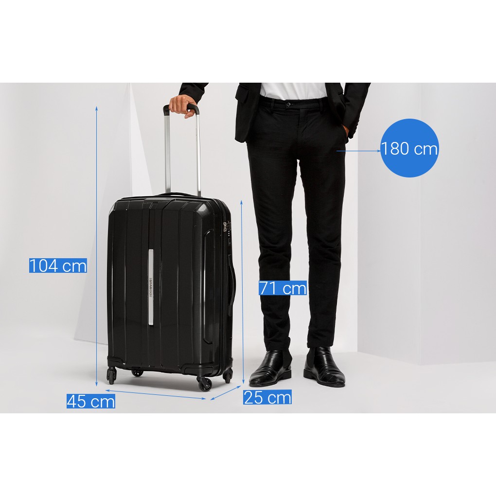 Vali Kéo Nhựa Du Lịch STARGO GARNET Z26 - Size M (26inch)/ Ký Gửi (Trung) - Khóa TSA - Nhựa PP