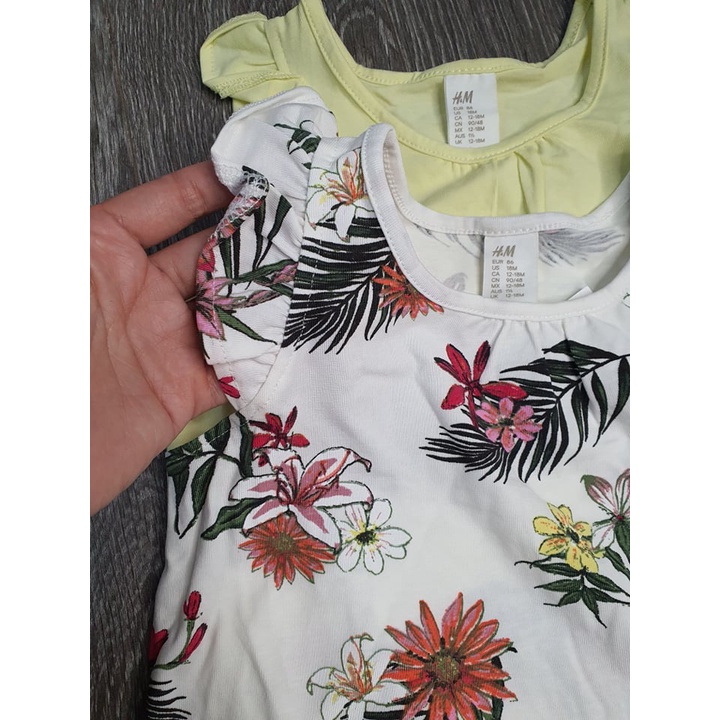 Set 2 body cánh tiên chất cotton mềm mịn H&M HM Auth