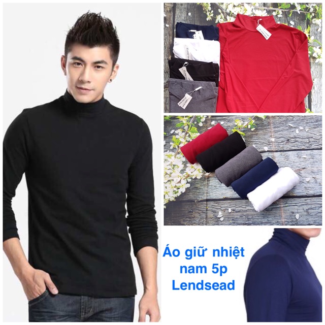 Áo giữ nhiệt nam hàng đẹp 💕 FREESHIP đơn 250k 💕Áo giữ nhiệt Nam cổ cao Lendsead chất Cotton mềm mịn | BigBuy360 - bigbuy360.vn