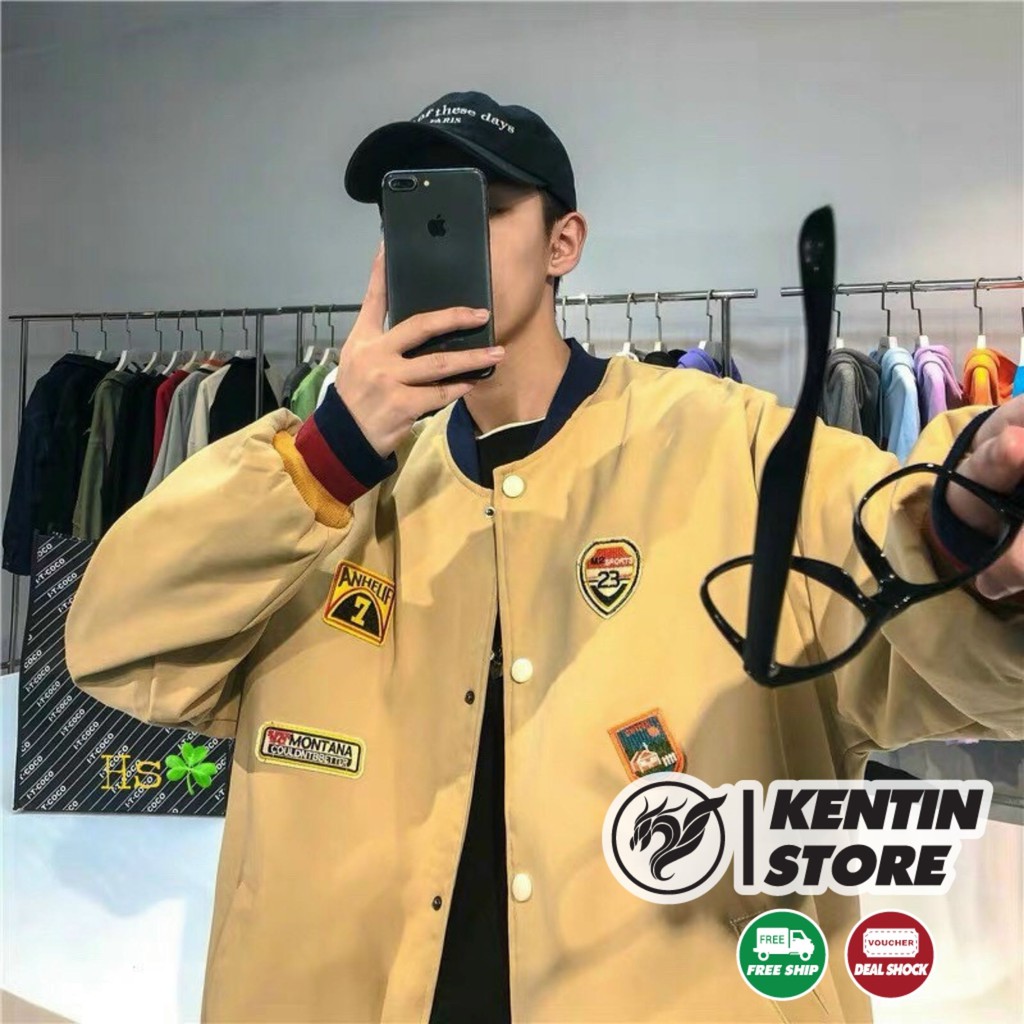 Áo khoác nỉ khoá nút Cotton Boomber cao cấp form Unisex cho nam nữ và cặp đôi có 2 lớp trần bông dày mịn siêu cá tính | BigBuy360 - bigbuy360.vn
