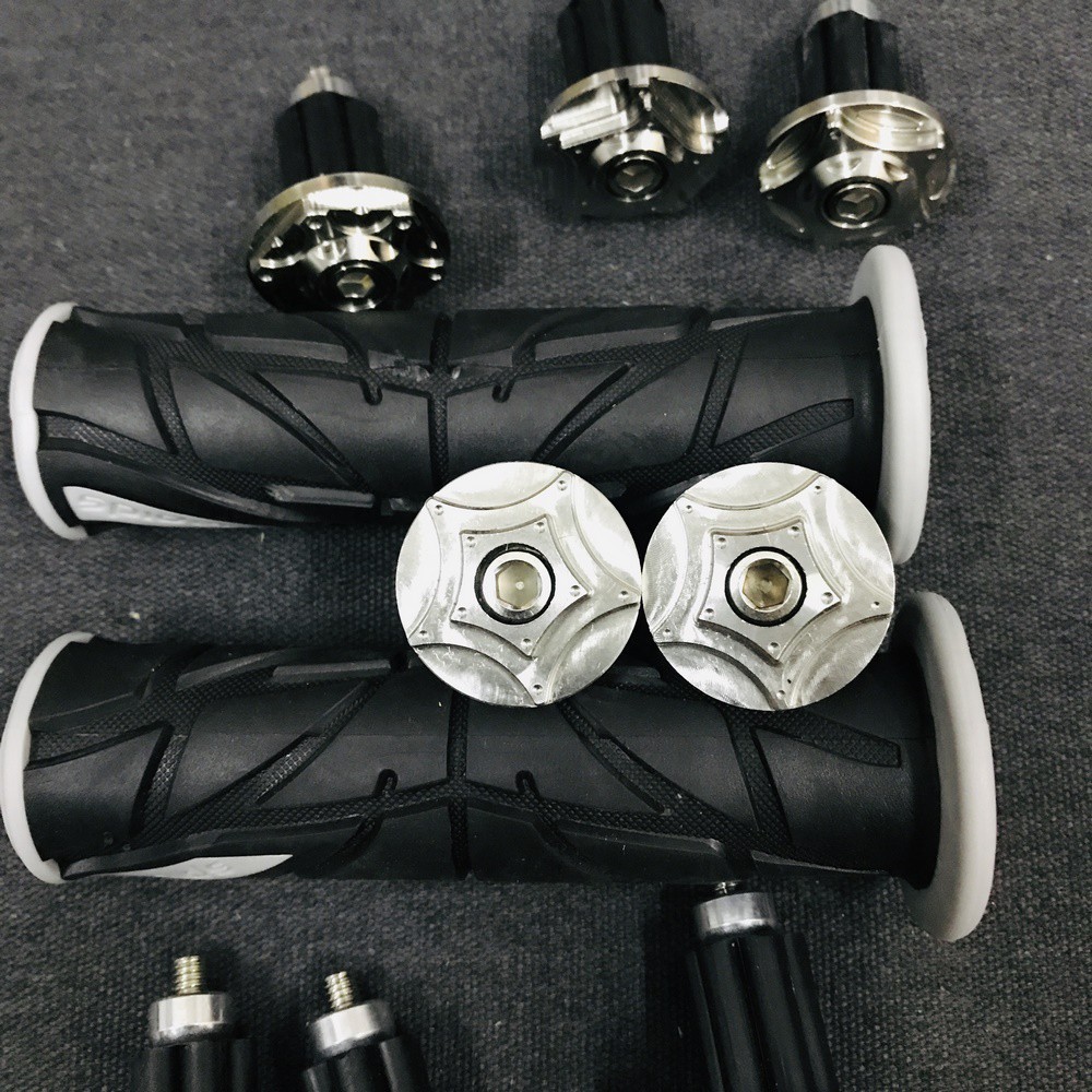 [XẢ KHO] COMBO Gù xe máy inox SALAYA cùng bao tay SPIDER màu đen siêu êm mềm mại phượt xuyên việt