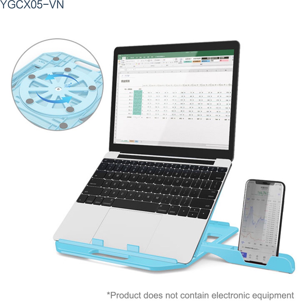 Giá Đỡ Laptop Notebook Xoay 360 Độ Có Thể Gập Lại Kèm Giá Đỡ Cho Ipad Laptop 17 " | BigBuy360 - bigbuy360.vn