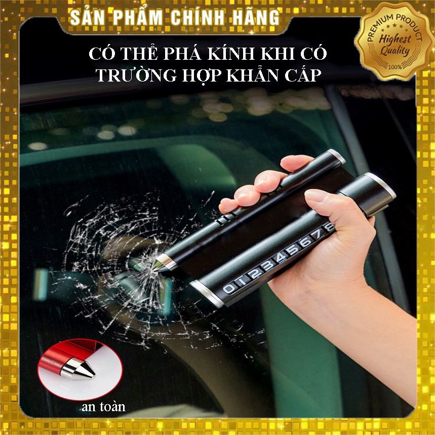 Bảng Ghi Số Điện Thoại Ô tô Tích Hợp Phá Kính - Thẻ Đỗ Xe Hiển Thị Số Điện Thoại Gắn Taplo Xe Hơi