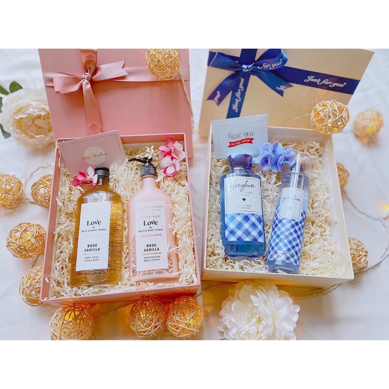 Hộp quà tặng cao cấp kèm set gói quà