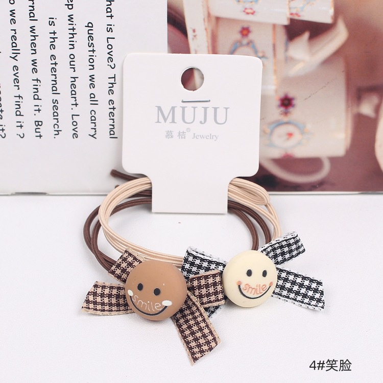 Set 2 dây chun buộc tóc đính nơ charm thú dễ thương BAG U S2CHUN09