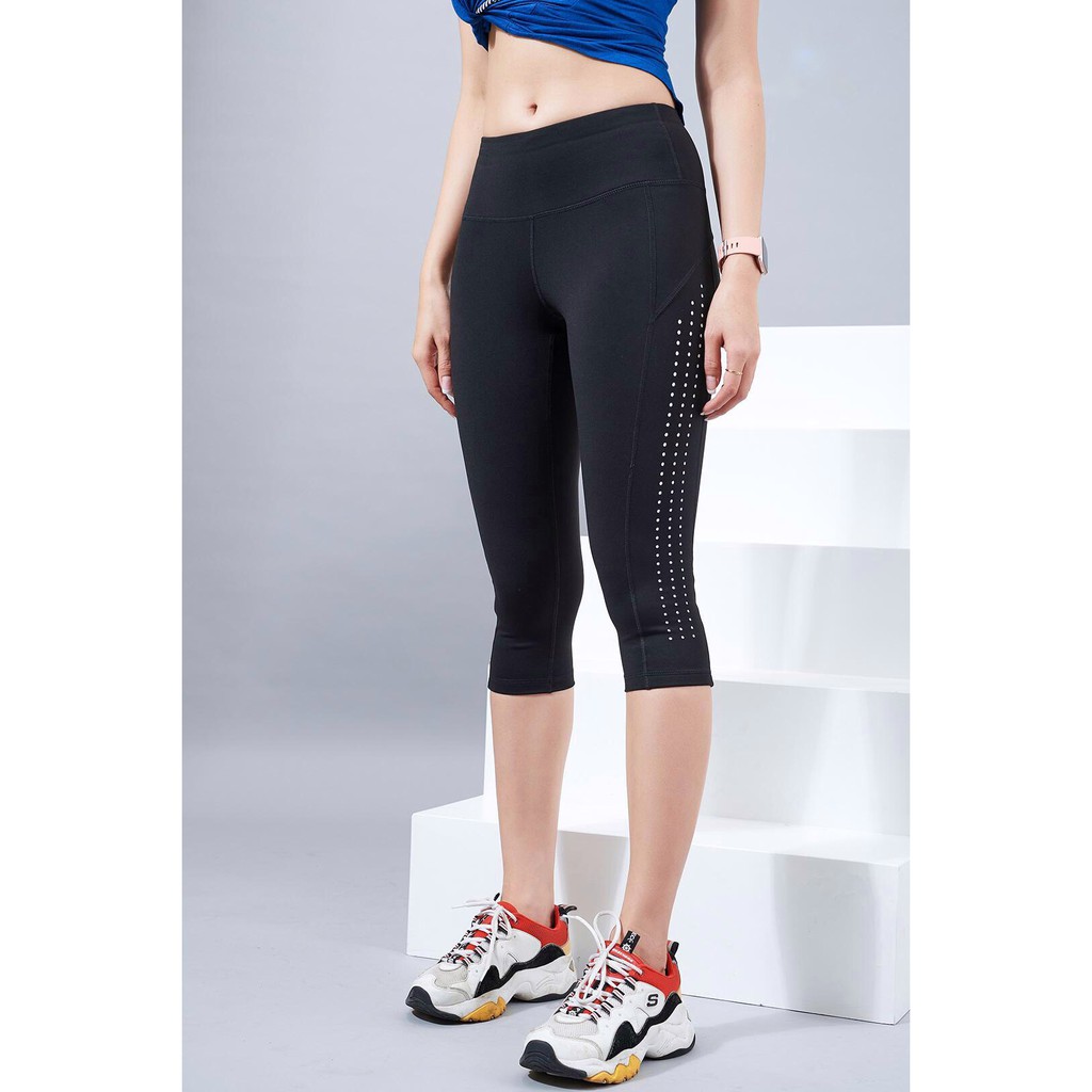 Quần Legging Lửng Lưng Cao Tập Gym Yoga Nữ Icado QL25 - Xám