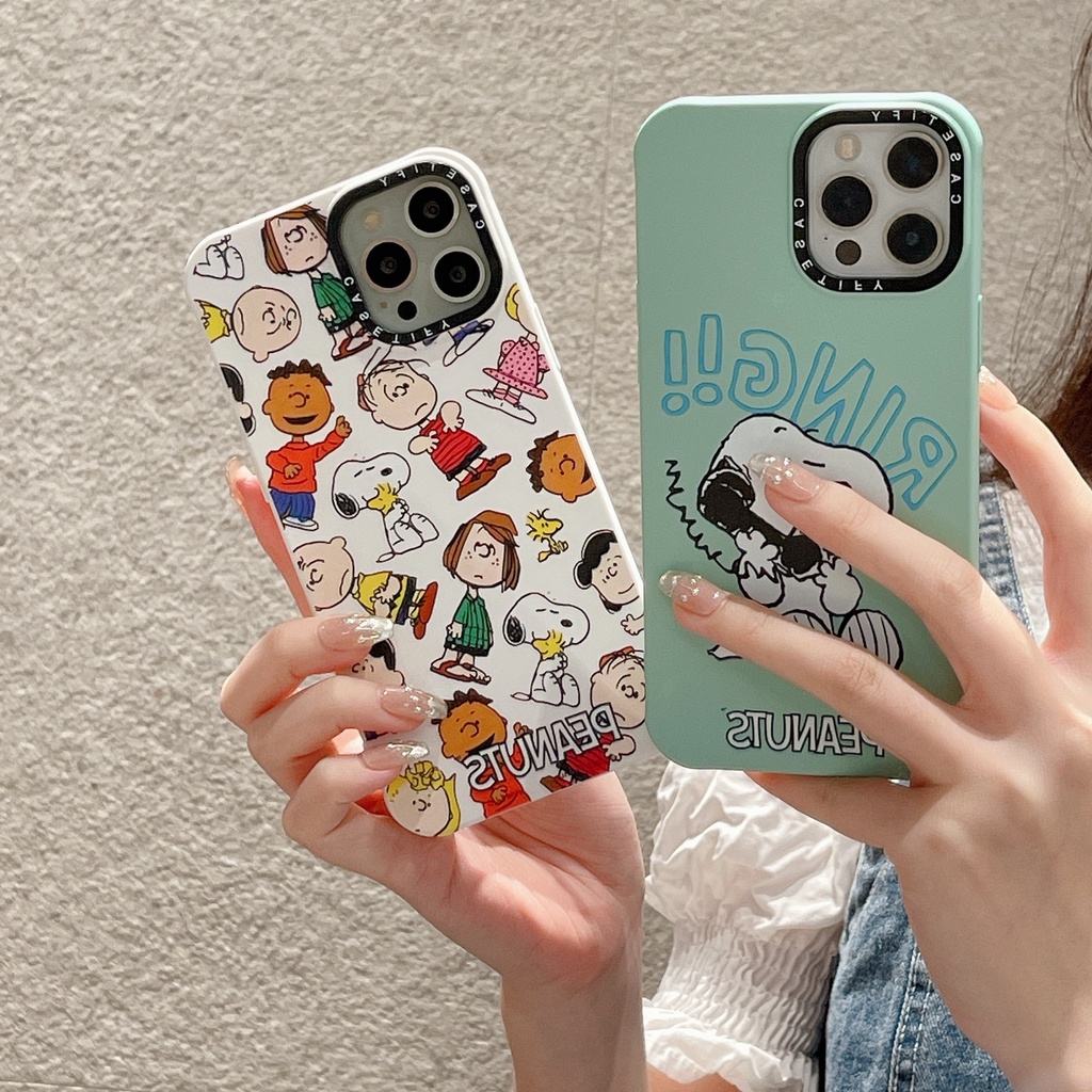 Ốp Điện Thoại Mềm Tích Hợp Ngăn Đựng Thẻ Hình Snoopy Cho iPhone13Pro iP12Pro XS iPhone11 12Promax 13Promax 11 12 13