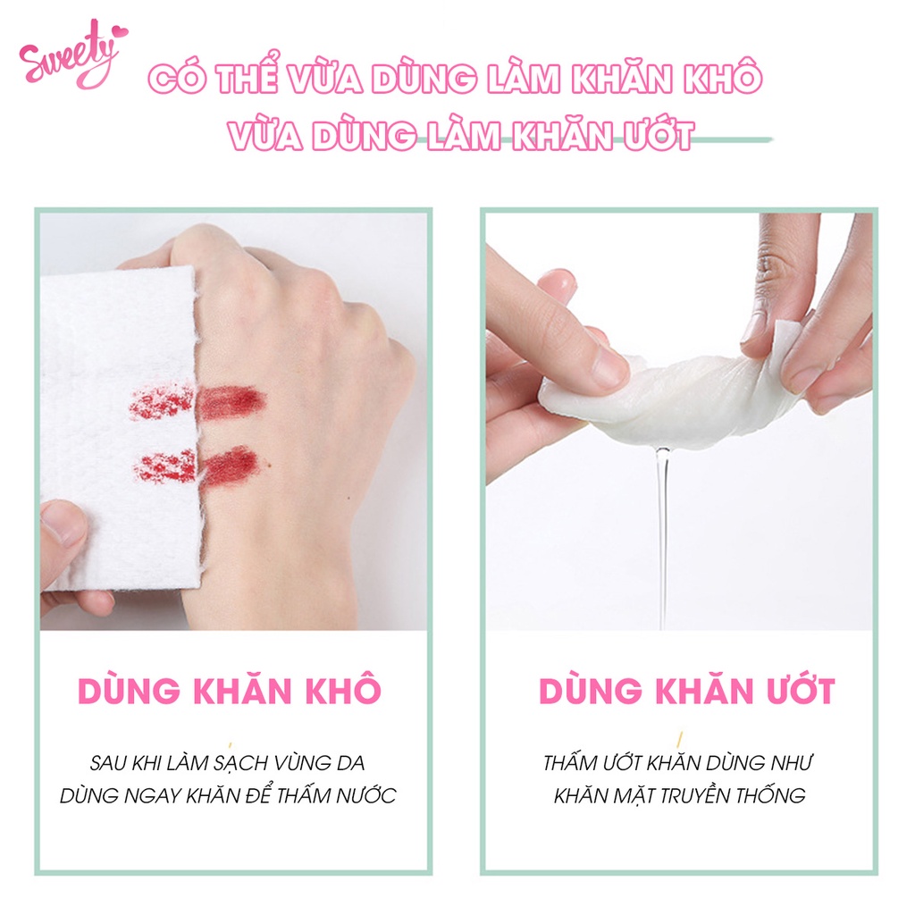 Khăn mặt dùng 1 lần Trancy - Khăn lau khô, lau ướt