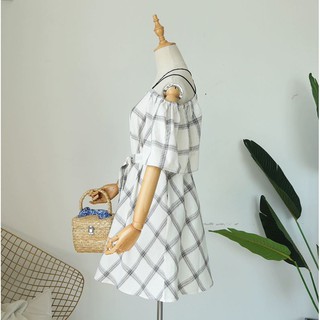 Váy kẻ One More full tag size S, M