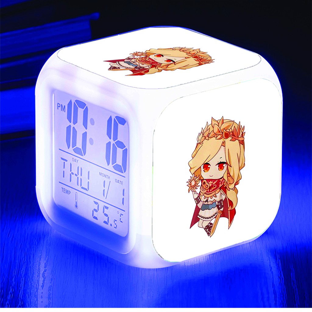 Đồng hồ báo thức để bàn in hình IDENTITY V NHÂN CÁCH THỨ 5 game anime chibi LED đổi màu