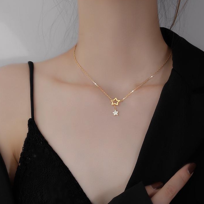 vòng cổ Choker Mặt Ngôi Sao Năm Cánh Thời Trang Hàn Quốc