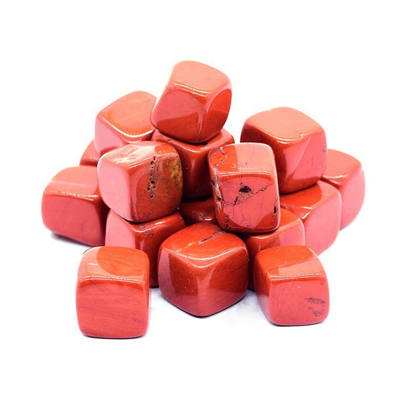 Viên đá thanh tẩy Red Jasper C13 vuông phong thủy chơi tarot