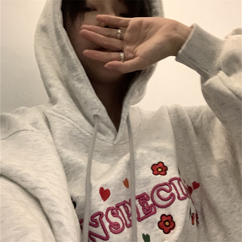 NRVP Áo khoác hoodie tay dài oversize phong cách Hàn Quốc mới 2022