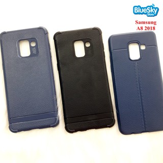 Ốp lưng Samsung A8 2018 nhựa dẻo giả da