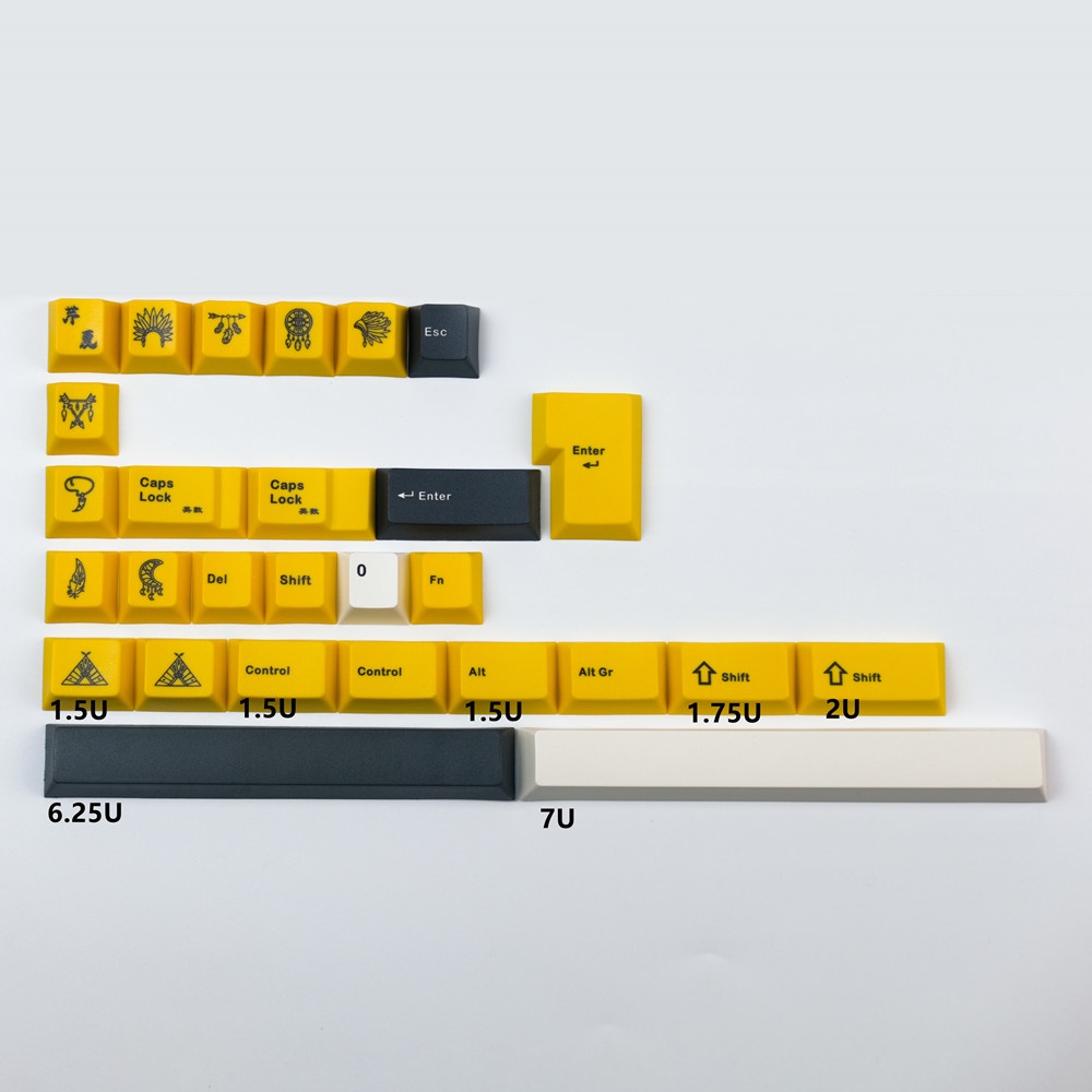 GMK serika keycaps, 128 phím keycaps Cherry Profile DYE-SUB Cá nhân hóa GMK Keycaps cho bàn phím cơ