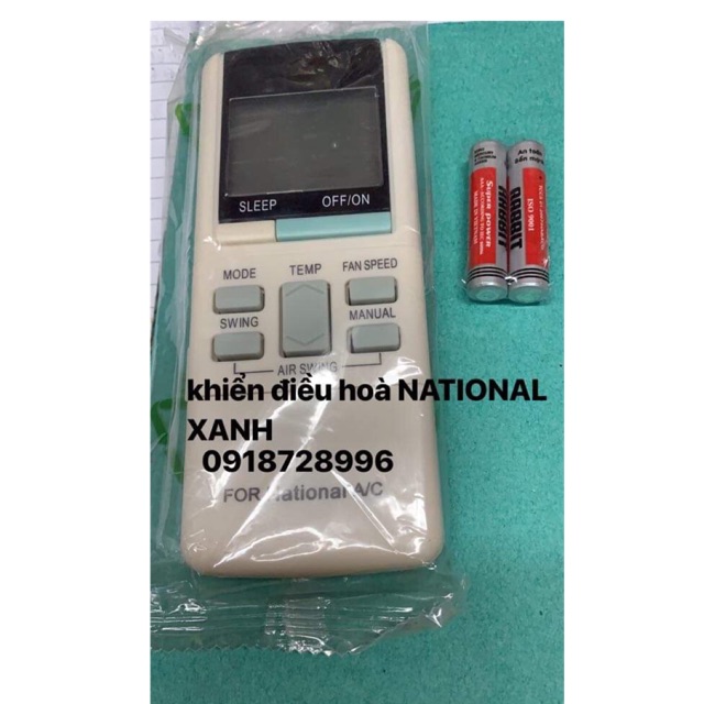 Khiển điều hoà national xanh- dùng cho máy liên doanh