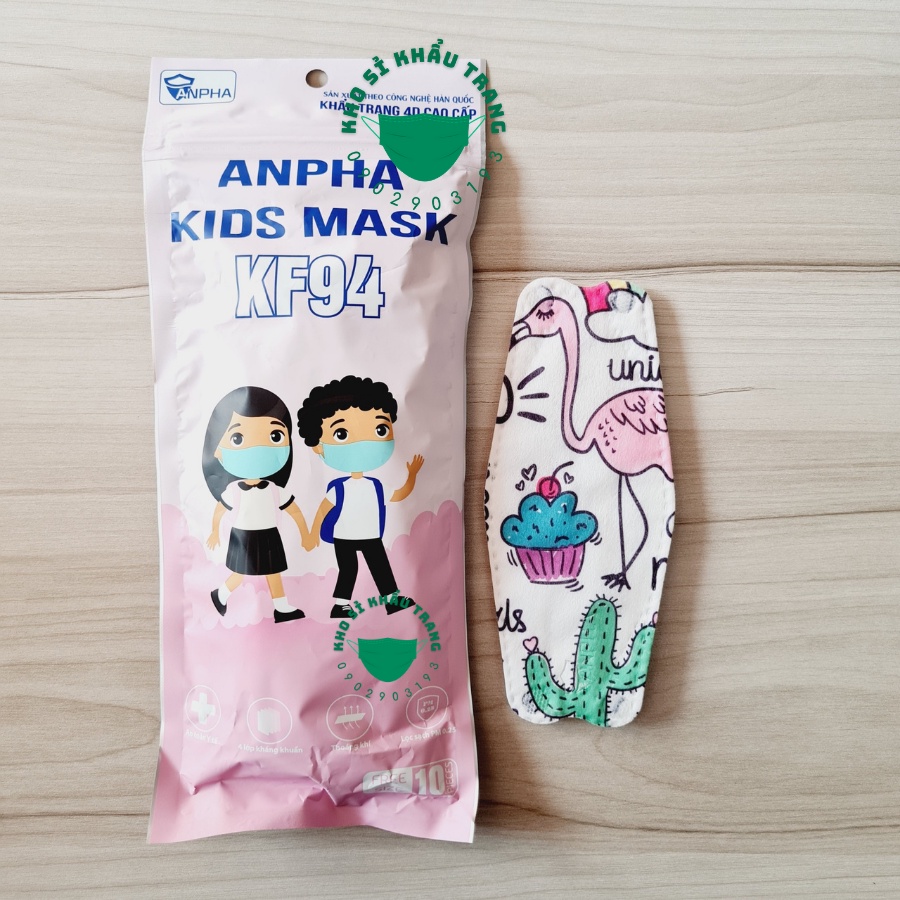 Túi 10 cái khẩu trang Kf94 kids Anpha