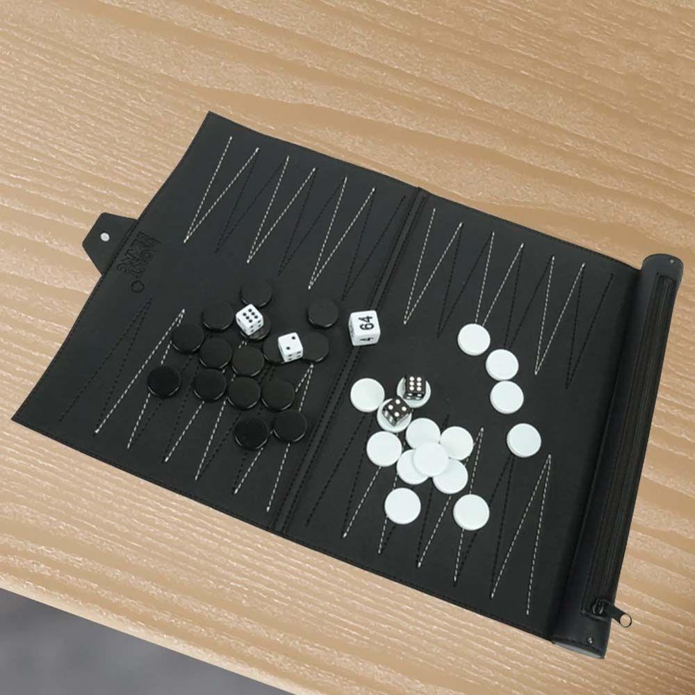 Bộ Bàn Cờ Backgammon Bằng Da PU Dùng Để Giáo Dục Cho Bé