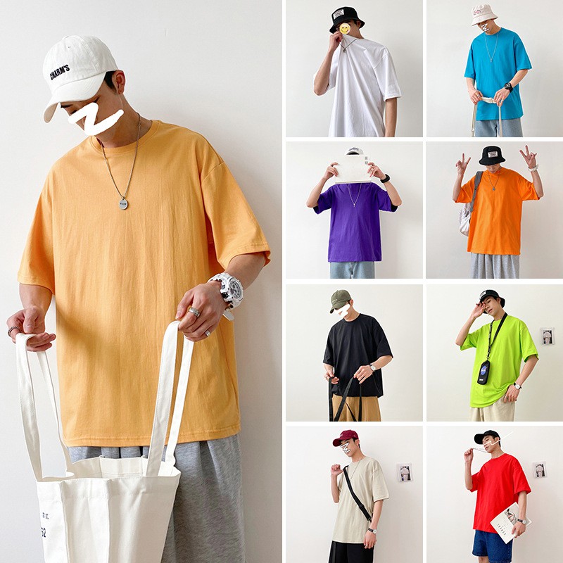 Áo thun nam TILAA FASHION tay lỡ phông form rộng oversize nhiều màu cotton dáng xuông AT05