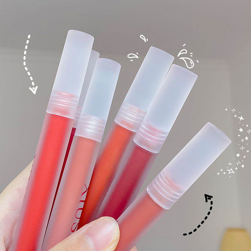[Hàng mới về] Son kem lì Popsicle tone màu đỏ mận caramel không thấm nước không phai không dính cốc | BigBuy360 - bigbuy360.vn