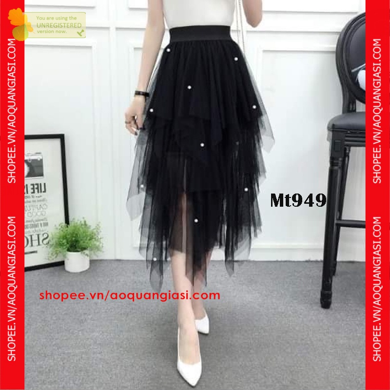 Chân váy phối xếp ly nhỏ 2 tầng lưng thun mt1106, mt828, mt949 cute và dễ thương xinh yêu aoquangiasi.com