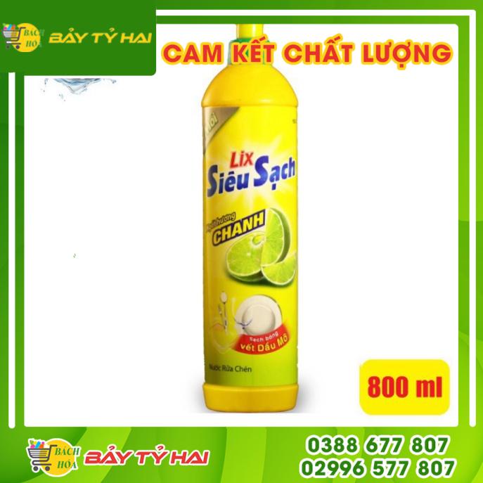 Nước Rửa Chén LIX Siêu Sạch Hương Chanh chai 400ml