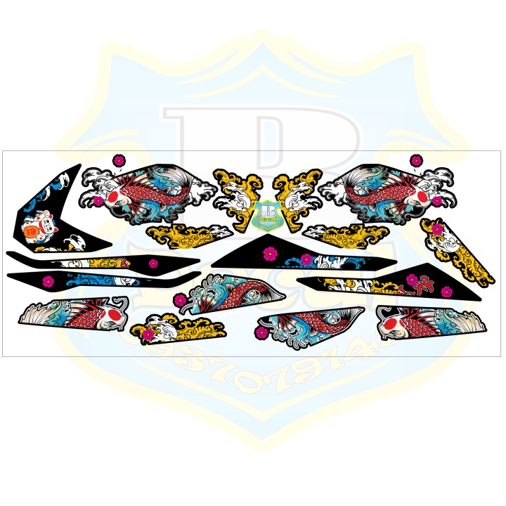 ( Quí khách vui lòng mang ra tiệm cho thợ dán ) Tem winner cá chép tuấn decal