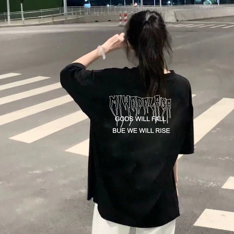 Áo Thun 100% Cotton Tay Ngắn In Họa Tiết Thời Trang Mùa Hè 2022 Cho Nữ