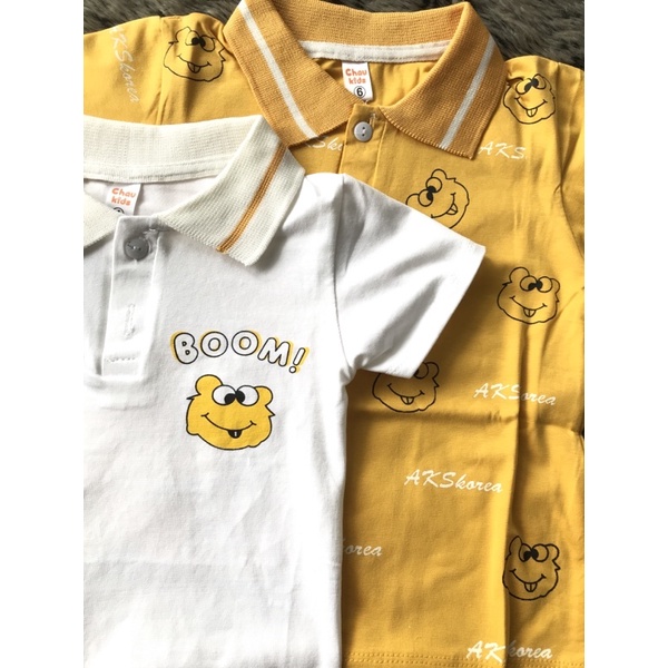 Áo phông cho bé,áo thun có cổ cho bé 10-20kg cổ viền đẹp in hình trước sau