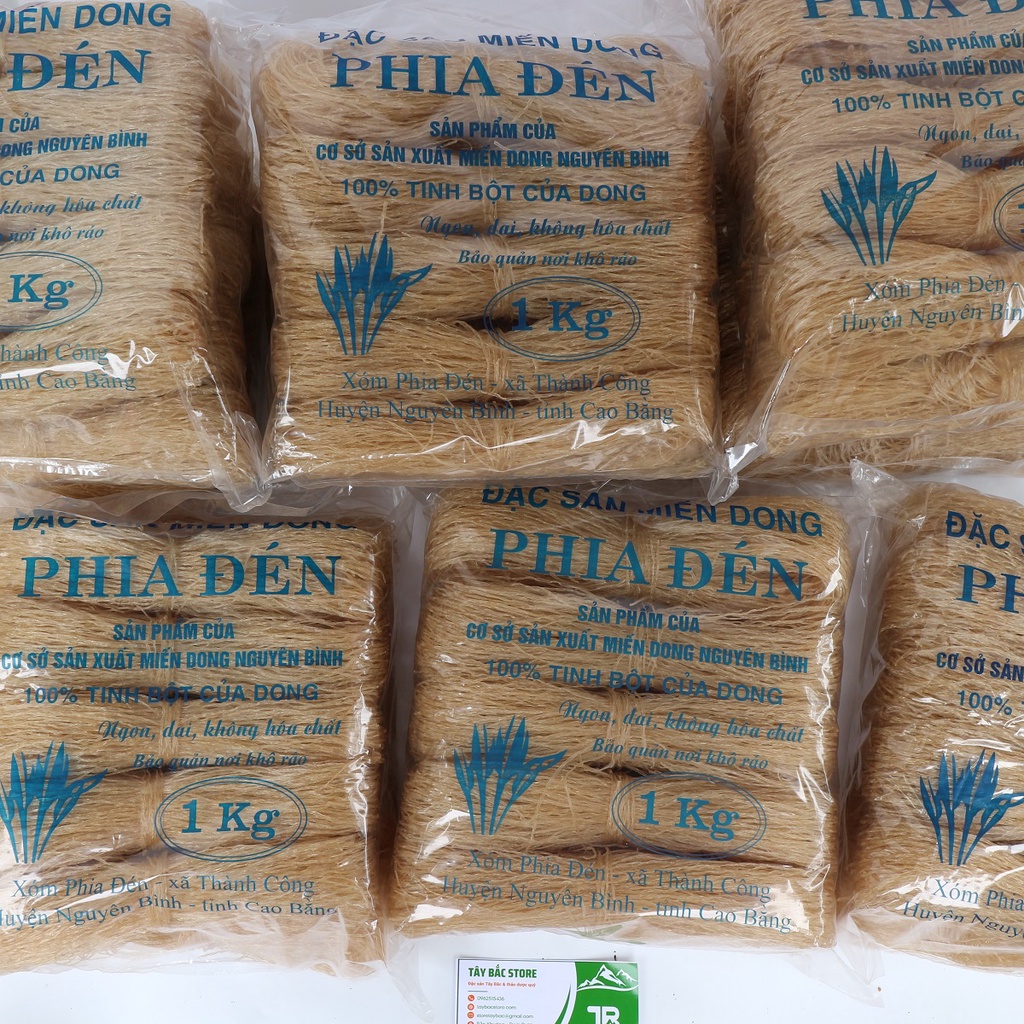 Miến Dong Phia Đén Cao Bằng Túi 1Kg Dai Ngon Không Bở Nát Khi Nấu Hàng Mới