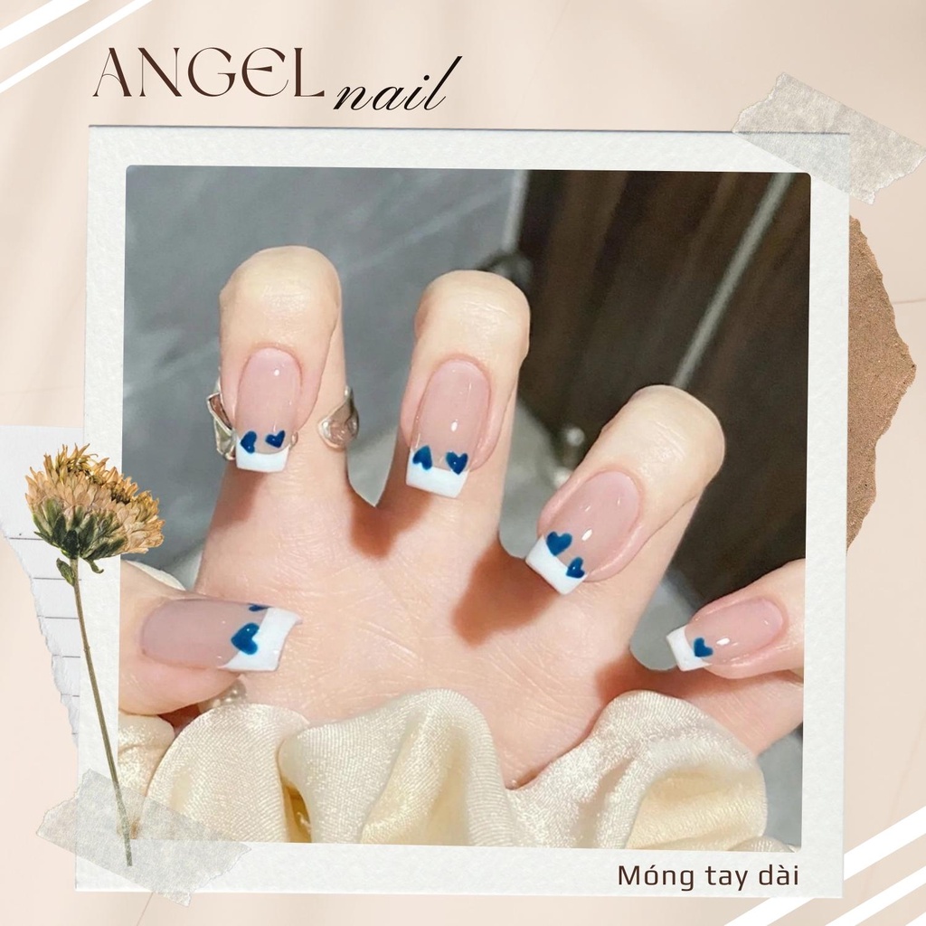 Bộ 24 móng giả form ngắn hoạ tiết