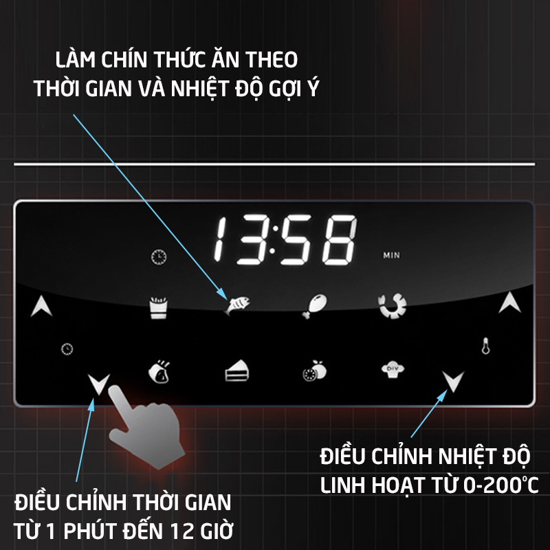 Nồi chiên không dầu, nồi chiên ko dầu dung tích lớn 7L, công nghệ hàn quốc, dễ dàng sử dụng, an toàn sức khỏe VS8087D