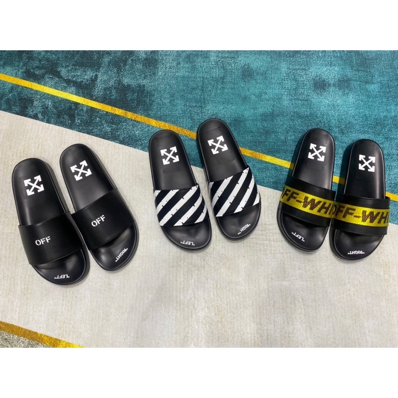 Dép quai ngang Off White, Dép lê Nam Off White, Chất liệu đế Cao su đúc, 3 mẫu BapeVN