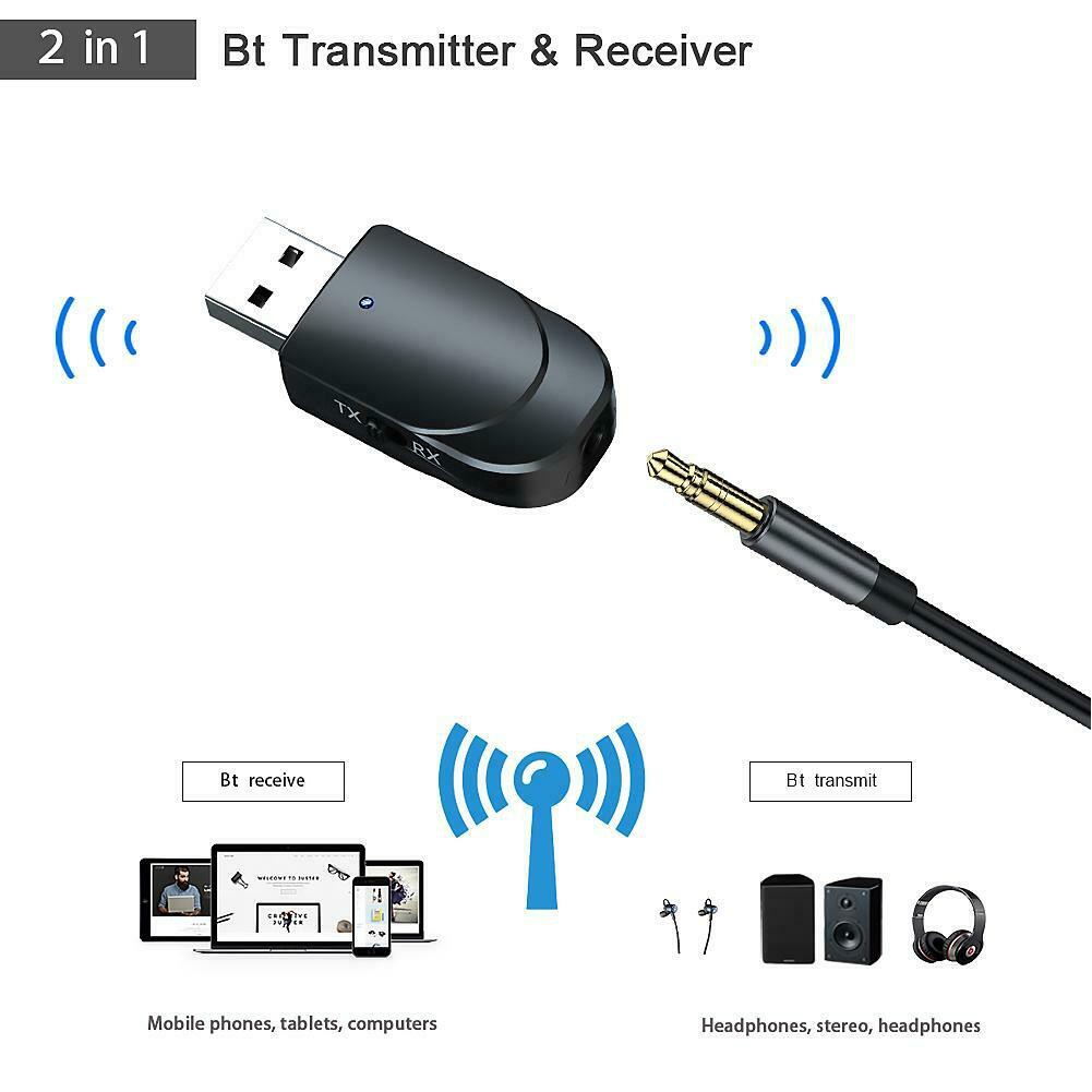 Usb Nhận Tín Hiệu Âm Thanh Bluetooth Không Dây 3.5mm Cho Tv Pc Dongle