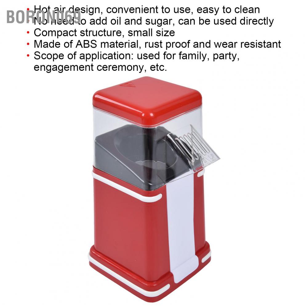 máy làm bỏng ngô điện Thiết kế khí nóng 1200W Máy làm bỏng ngô cho các buổi họp mặt gia đình Boron069
