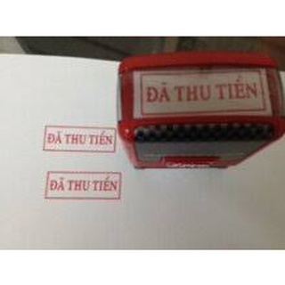 Con dấu đã thu tiền , chưa thanh toán .